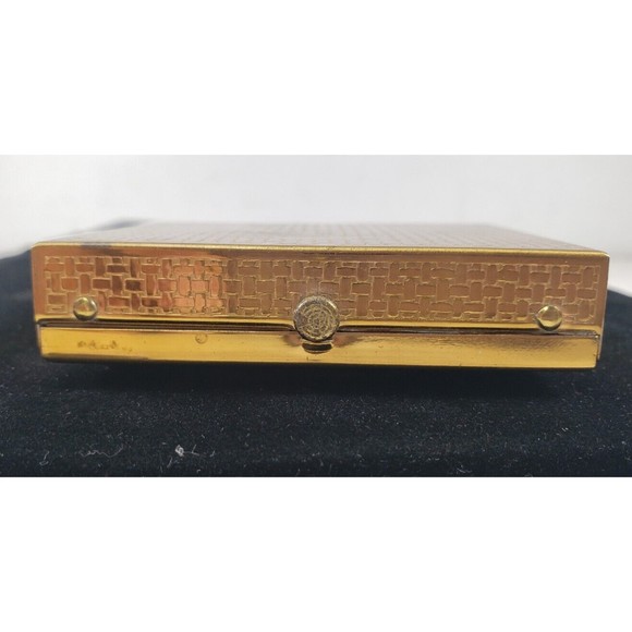 Vintage 1950's Dorset Fifth Avenue Powder Compact Lucite Silver Glitter Confetti - Picture 7 of 16